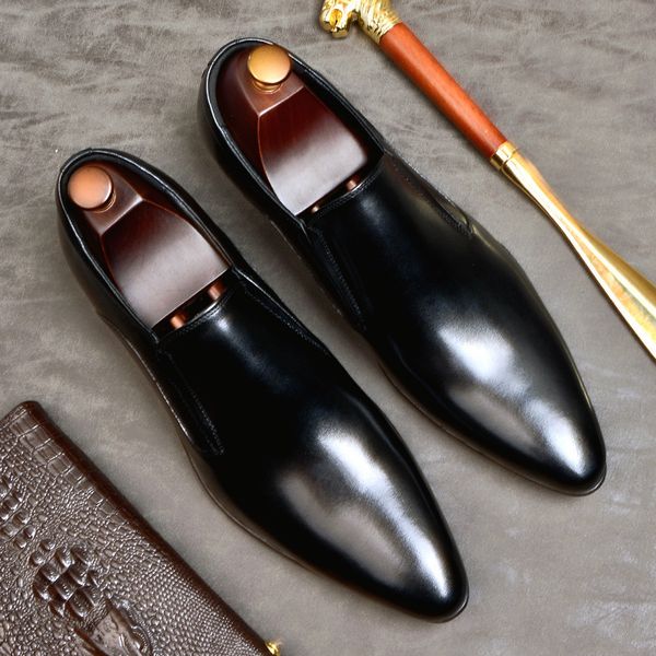 dress shoes mens leather genuine oxford for men luxury slip on wedding brogues tkpk, Black
dress shoes mens leather genuine oxford for men luxury slip on wedding brogues tkpk, Black