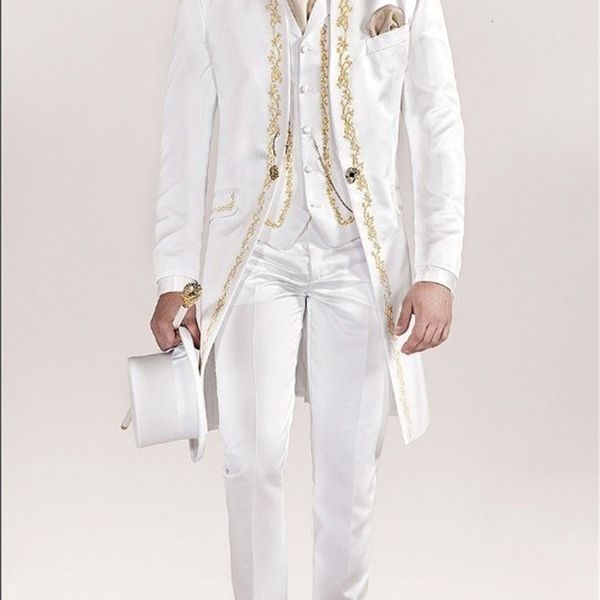 men's suits & blazers custom made groomsmen mandarin lapel groom tuxedos white men embroidery wedding/prom/dinner man blazer (jack, White;black
men's suits & blazers custom made groomsmen mandarin lapel groom tuxedos white men embroidery wedding/prom/dinner man blazer (jack, White;black