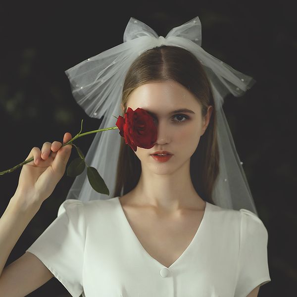 v717 graceful marriage bridal veil multi-layer pearls beading soft tulle cut edge shoulder wedding party bride headdress with bowknot, Black
v717 graceful marriage bridal veil multi-layer pearls beading soft tulle cut edge shoulder wedding party bride headdress with bowknot, Black