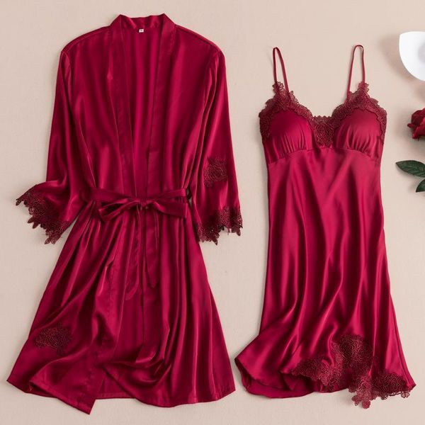 satin kimono women sleepwear bathrobe robe nightwear 2pcs hooded soft sleep set spring night wear intimate lingerie lace homewear, Black;red
satin kimono women sleepwear bathrobe robe nightwear 2pcs hooded soft sleep set spring night wear intimate lingerie lace homewear, Black;red
