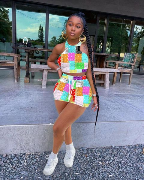 women's tracksuits tmustobe bandanna print 2 piece sets womens outfits crop tank high waist bike shorts juicy coutoure tracksuit baddie, Gray
women's tracksuits tmustobe bandanna print 2 piece sets womens outfits crop tank high waist bike shorts juicy coutoure tracksuit baddie, Gray