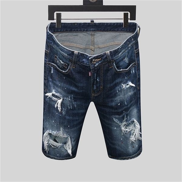summer style dsq brand italy jeans mens slim short men denim trousers zipper stripe hole blue shorts for men 210723
summer style dsq brand italy jeans mens slim short men denim trousers zipper stripe hole blue shorts for men 210723