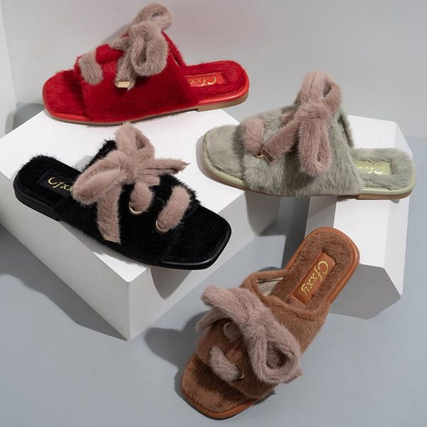 slippers big size winter women furry home flip flops shoes female lace up plush slides fashion ladies fur house, Black
slippers big size winter women furry home flip flops shoes female lace up plush slides fashion ladies fur house, Black