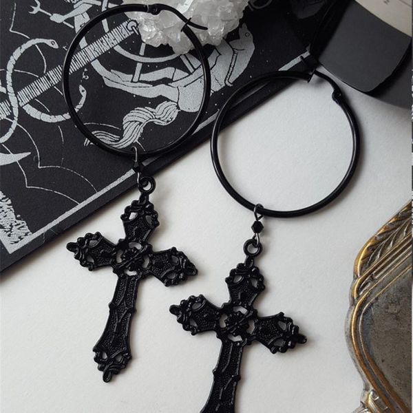 hoop & huggie european and american fashion black cross earrings for men women personality punk hip hop jewelry wholesale, Golden;silver
hoop & huggie european and american fashion black cross earrings for men women personality punk hip hop jewelry wholesale, Golden;silver