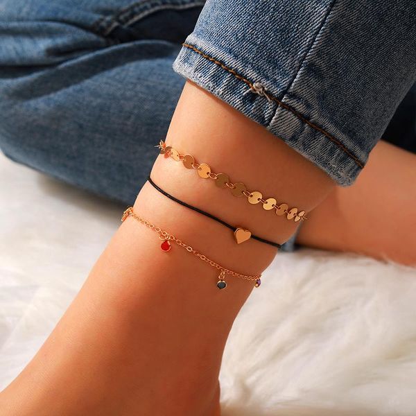 anklets 5pcs simple colorful crystal love heart anklet set for women fashion round sequins foot chains ladies beach jewelry13471, Red;blue
anklets 5pcs simple colorful crystal love heart anklet set for women fashion round sequins foot chains ladies beach jewelry13471, Red;blue