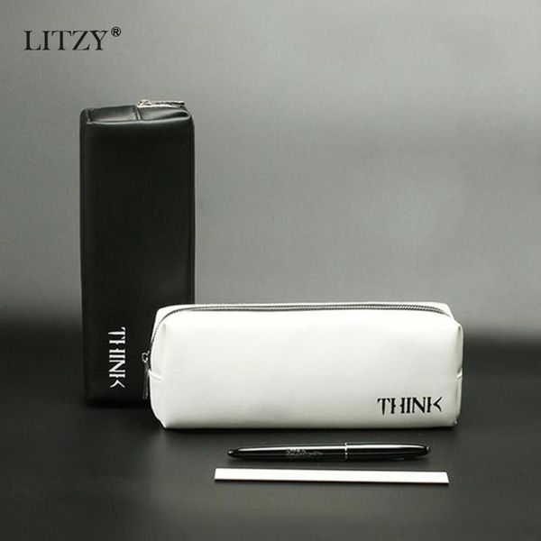 pencil bags black case school leather pencilcase for boys girls big capacity bag stationery pouch solid color think box
pencil bags black case school leather pencilcase for boys girls big capacity bag stationery pouch solid color think box