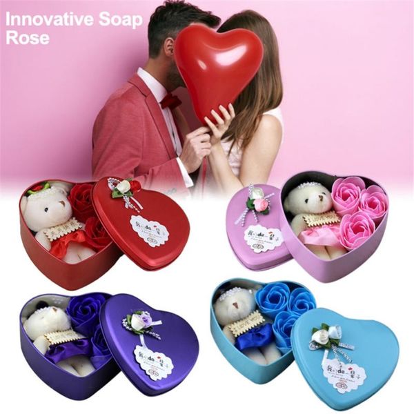 decorative flowers & wreaths 3pc flower soap rose with bear heart scented bath body petal artificial case wedding decoration festival box
decorative flowers & wreaths 3pc flower soap rose with bear heart scented bath body petal artificial case wedding decoration festival box