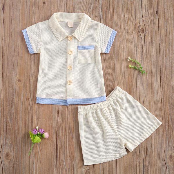 0-3t 2pcs baby summer outfits, splicing lapel short sleeves shirt + solid color shorts set for toddlers, boys, girls clothing sets, White
0-3t 2pcs baby summer outfits, splicing lapel short sleeves shirt + solid color shorts set for toddlers, boys, girls clothing sets, White