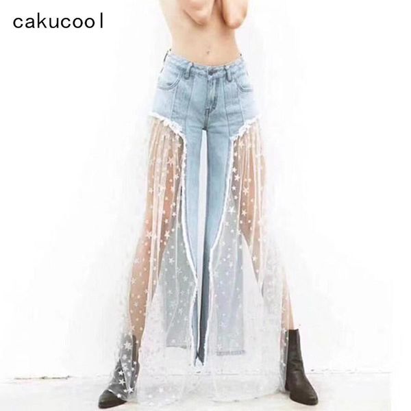 women's jeans cakucool mesh patch female ripped tassels lace maxi wide leg pants 2021 fashion novelty summer clothing, Blue
women's jeans cakucool mesh patch female ripped tassels lace maxi wide leg pants 2021 fashion novelty summer clothing, Blue