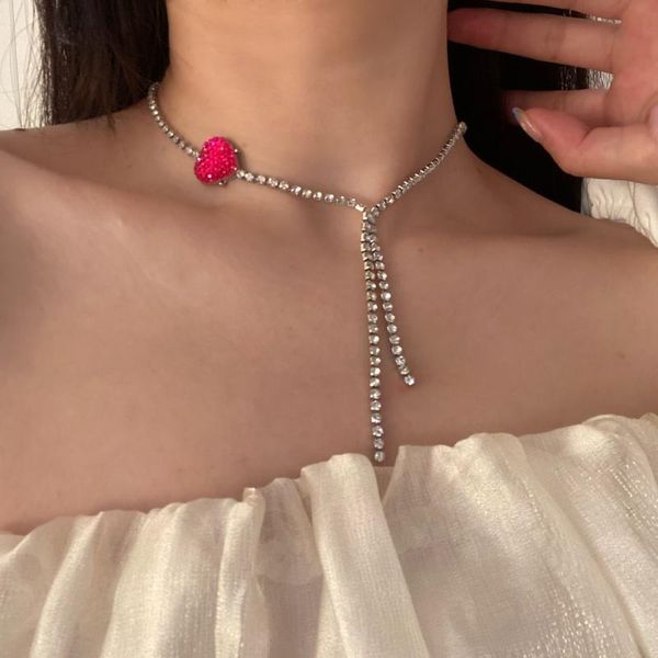 chains fflacell 2021 sweet girl necklace pink love glitter pendant clavicle women party jewelry, Silver
chains fflacell 2021 sweet girl necklace pink love glitter pendant clavicle women party jewelry, Silver