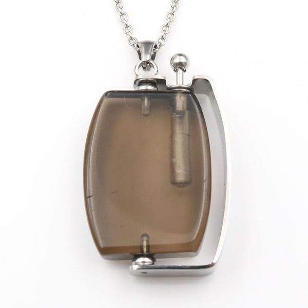 pendant necklaces fyjs unique stainless steel smoky quartzs perfume bottle geometric essential oil necklace link chain jewelry, Silver
pendant necklaces fyjs unique stainless steel smoky quartzs perfume bottle geometric essential oil necklace link chain jewelry, Silver