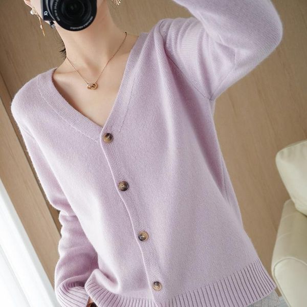 women's knits & tees spring and autumn wool cardigan 100% pure knitted jacket color casual loose large size, White
women's knits & tees spring and autumn wool cardigan 100% pure knitted jacket color casual loose large size, White