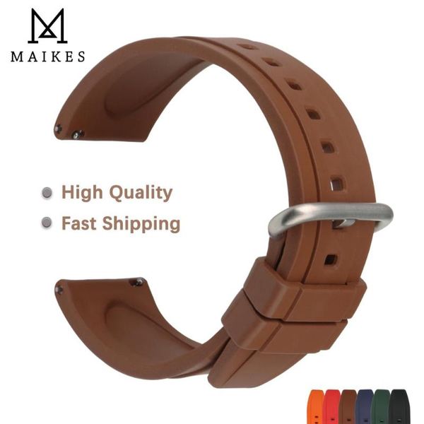 watch bands maikes brown sliver buckle fluorine rubber quick release spring bar strap menwomen sport waterproof watchband, Black;brown
watch bands maikes brown sliver buckle fluorine rubber quick release spring bar strap menwomen sport waterproof watchband, Black;brown