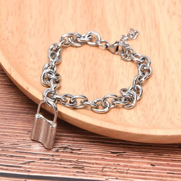 link, chain punk lock cross rock adjustable bracelet long alloy stainless metal for women jewelry party, Black
link, chain punk lock cross rock adjustable bracelet long alloy stainless metal for women jewelry party, Black