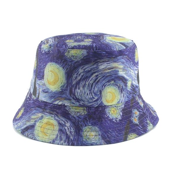 fashion starry night painting fisherman hat harajuku reversible bucket hats for women men hip hop bob gorro fishing cap, Blue;gray
fashion starry night painting fisherman hat harajuku reversible bucket hats for women men hip hop bob gorro fishing cap, Blue;gray