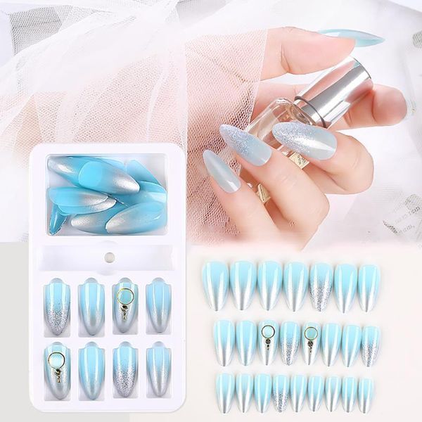 24pcs/box false nail with glue paper glitter mirror aurora full cover tips coffin fake nails gradient diy decoration1, Red;gold
24pcs/box false nail with glue paper glitter mirror aurora full cover tips coffin fake nails gradient diy decoration1, Red;gold