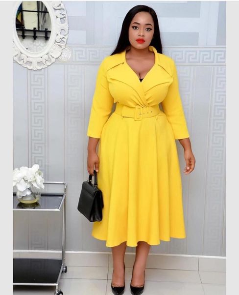 casual dresses 2021 european and american fashion plus size women's autumn suit collar waist slim dress, Black;gray
casual dresses 2021 european and american fashion plus size women's autumn suit collar waist slim dress, Black;gray