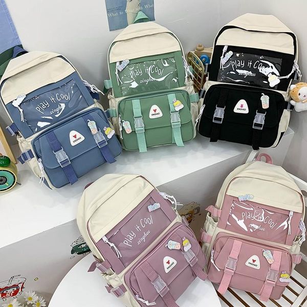 school bags 2021 fashion women's backpack kawaii for teenager girls student schoolbag nylon waterproof travel backpacks
school bags 2021 fashion women's backpack kawaii for teenager girls student schoolbag nylon waterproof travel backpacks