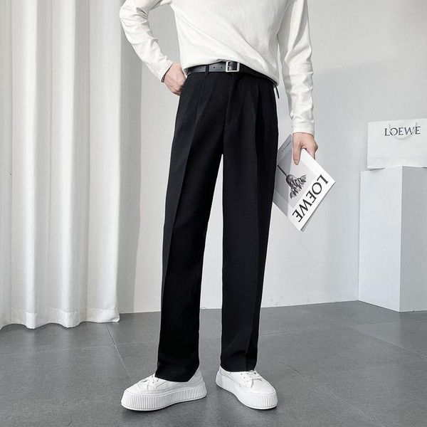 men's suits & blazers straight wide-leg mens pants formal autumn winter loose trousers trendy solid casual business clothing youth, White;black
men's suits & blazers straight wide-leg mens pants formal autumn winter loose trousers trendy solid casual business clothing youth, White;black