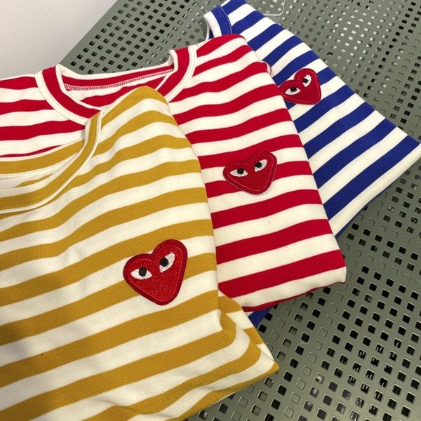 chaopai chuanjiu stripe love t-shirt baoling couple's parent-child dress embroidered little red heart combed cotton long sleeve, Blue;red
chaopai chuanjiu stripe love t-shirt baoling couple's parent-child dress embroidered little red heart combed cotton long sleeve, Blue;red