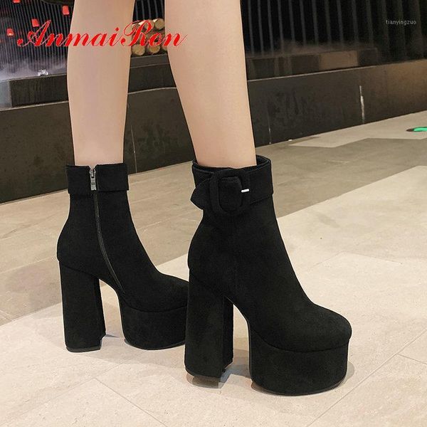 boots anmairon 2021 flock ankle for women square heel platform size 34-43 round toe shoes short plush1, Black
boots anmairon 2021 flock ankle for women square heel platform size 34-43 round toe shoes short plush1, Black