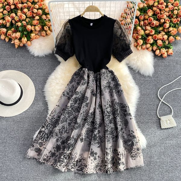 vintage black sequins embroidered dress for women summer elegant o-neck mesh patchwork short sleeve party vestidos female robe, Black;gray
vintage black sequins embroidered dress for women summer elegant o-neck mesh patchwork short sleeve party vestidos female robe, Black;gray