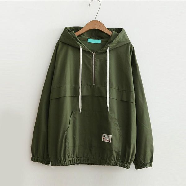 women's jackets 2021 fall winter casual jacket drop shoulder kangaroo pocket anorak zipper sporty hooded plain women coat, Black;brown
women's jackets 2021 fall winter casual jacket drop shoulder kangaroo pocket anorak zipper sporty hooded plain women coat, Black;brown