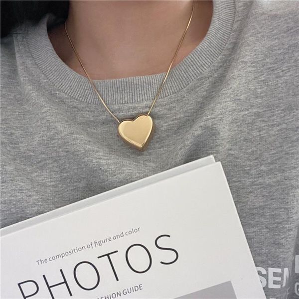chains 2021 trend big heart love pendant chain necklace snake women girls jewelry, Silver
chains 2021 trend big heart love pendant chain necklace snake women girls jewelry, Silver