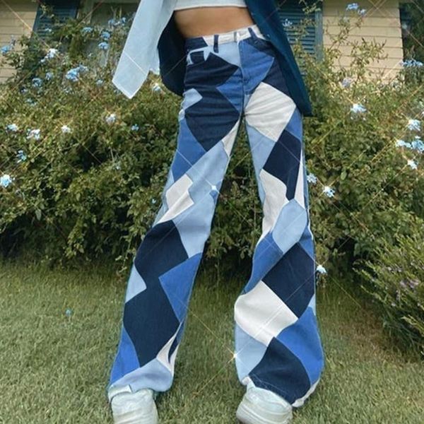 women's jeans y2k mom woman high waist baggy argyle plaid streetwear denim trousers korean fashion wide leg pants indie, Blue
women's jeans y2k mom woman high waist baggy argyle plaid streetwear denim trousers korean fashion wide leg pants indie, Blue