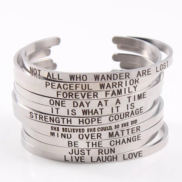 bangle a-b 4mm initial 2021 trend quotes mantra bracelets 316l stainless steel open cuff fashion gold inspirational jewelry, Black
bangle a-b 4mm initial 2021 trend quotes mantra bracelets 316l stainless steel open cuff fashion gold inspirational jewelry, Black