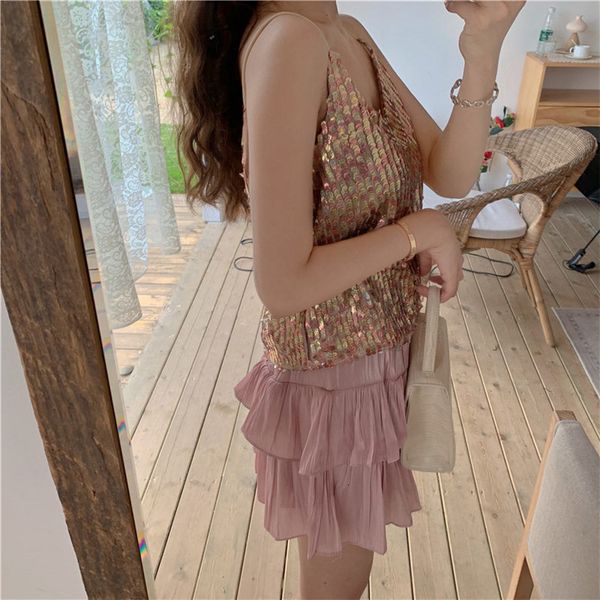 tanks sleeveless women all match basic chic patchwork sequins ruffles summer casual camis female tank top, White
tanks sleeveless women all match basic chic patchwork sequins ruffles summer casual camis female tank top, White