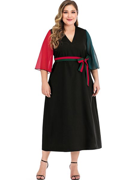 Plus size Dresses Hy89306# Large Contrast Stitching 2, Red
Plus size Dresses Hy89306# Large Contrast Stitching 2, Red