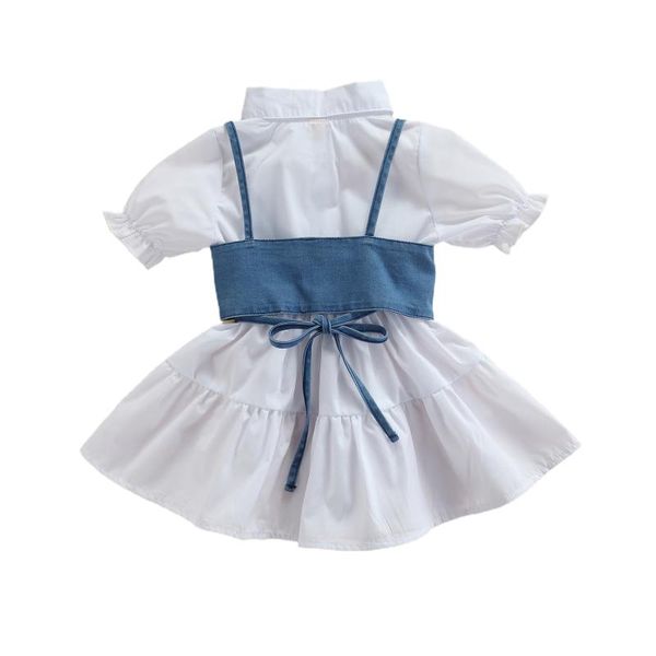 girl's dresses 1-6y summer fashion kids girls dress+denim vest 2pcs solid ruffles puff sleeve turn down collar a-line dress 2021, Red;yellow
girl's dresses 1-6y summer fashion kids girls dress+denim vest 2pcs solid ruffles puff sleeve turn down collar a-line dress 2021, Red;yellow