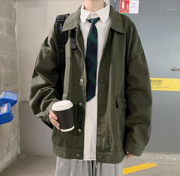 men's jackets classic men solid denim loose retro couple teenagers ulzzang spring males outwear hipster casual wind-proof chic, Black;brown
men's jackets classic men solid denim loose retro couple teenagers ulzzang spring males outwear hipster casual wind-proof chic, Black;brown