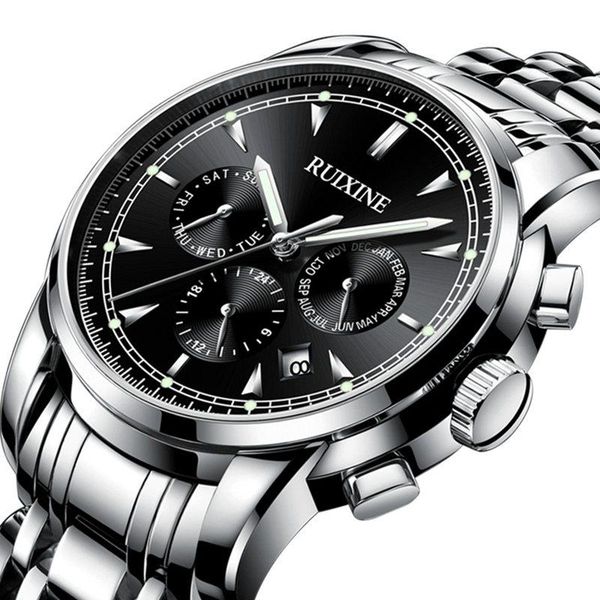 wristwatches ruixine 2021 fashion men watch brand multifunction automatic calendar waterproof mechanical watches, Slivery;brown
wristwatches ruixine 2021 fashion men watch brand multifunction automatic calendar waterproof mechanical watches, Slivery;brown