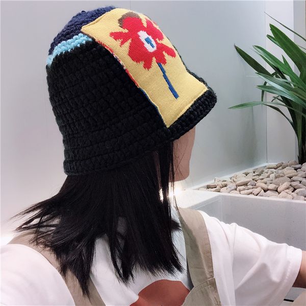 designer minority design crochet knitted basin female autumn winter dome flower cloth wool fisherman's hat, Blue;gray
designer minority design crochet knitted basin female autumn winter dome flower cloth wool fisherman's hat, Blue;gray