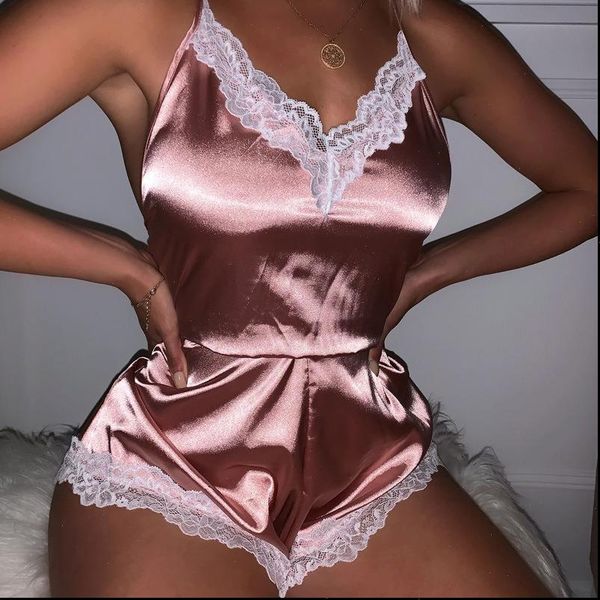 lace v neck suspender womens jumpsuit pajamas fashion casual home wear one piece, Black;white
lace v neck suspender womens jumpsuit pajamas fashion casual home wear one piece, Black;white