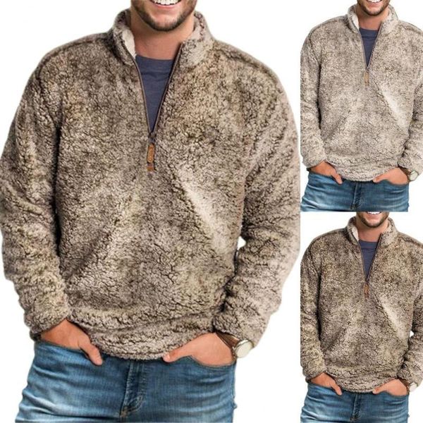 men's hoodies & sweatshirts drop men stand collar solid color lamb sweater spacious male autumn for winter, Black
men's hoodies & sweatshirts drop men stand collar solid color lamb sweater spacious male autumn for winter, Black