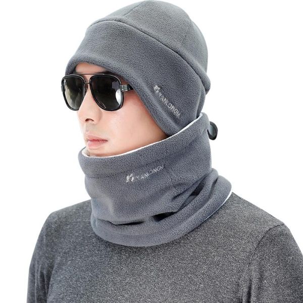berets windproof fleece scarf beanies set for men winter with soft half face cover ski snowboard neck warmer, Blue;gray
berets windproof fleece scarf beanies set for men winter with soft half face cover ski snowboard neck warmer, Blue;gray