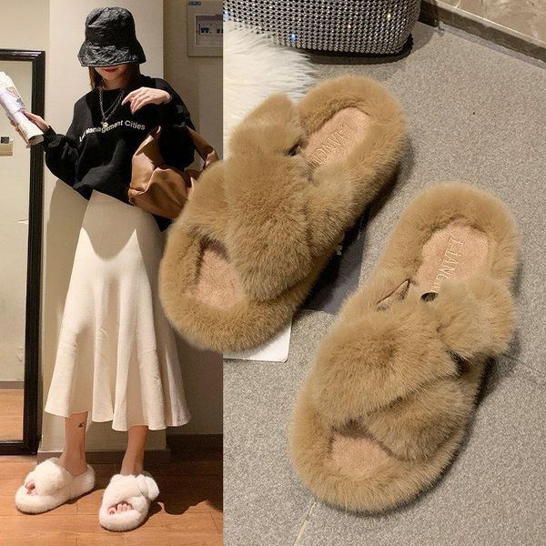 slippers 2021 autumn furry female cross belt buckle muffin sole wear home shoes casual fur women slides for, Black
slippers 2021 autumn furry female cross belt buckle muffin sole wear home shoes casual fur women slides for, Black