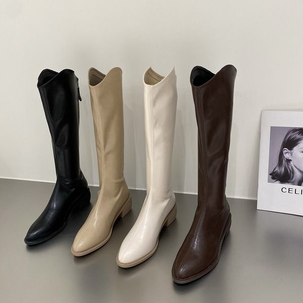 medium long western cowboy women's shoes minority boots white knight french spring and autumn single boots, Black
medium long western cowboy women's shoes minority boots white knight french spring and autumn single boots, Black