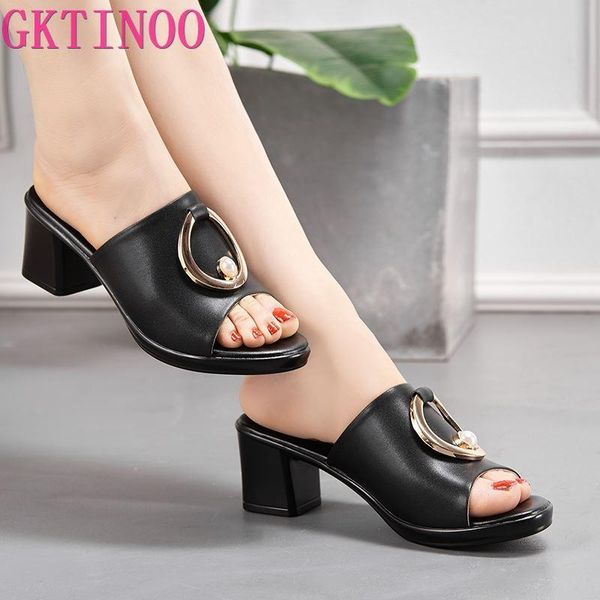 slippers gktinoo women slipper's 2021 ladies summer genuine leather shoes high heels fashion, Black
slippers gktinoo women slipper's 2021 ladies summer genuine leather shoes high heels fashion, Black