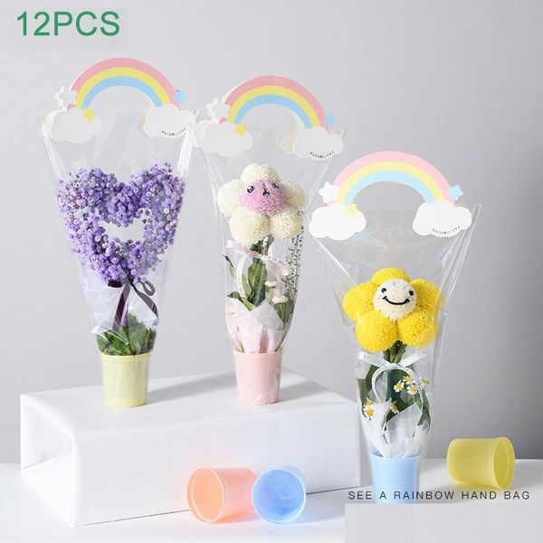 gift wrap 12pcs/set rainbow flower box packaging bags waterproof florist rose wrapping baby shower party favors wedding supplies
gift wrap 12pcs/set rainbow flower box packaging bags waterproof florist rose wrapping baby shower party favors wedding supplies