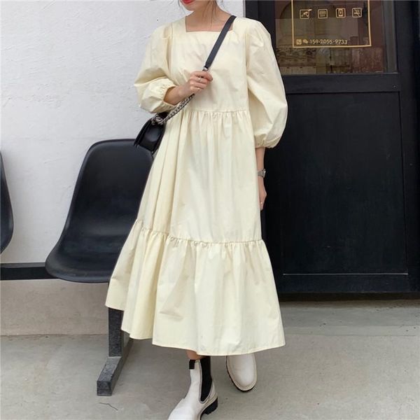 casual dresses cbafu women loose cotton summer dress slim solid puff sleeve long vestidos black apricot spring f405, Black;gray
casual dresses cbafu women loose cotton summer dress slim solid puff sleeve long vestidos black apricot spring f405, Black;gray