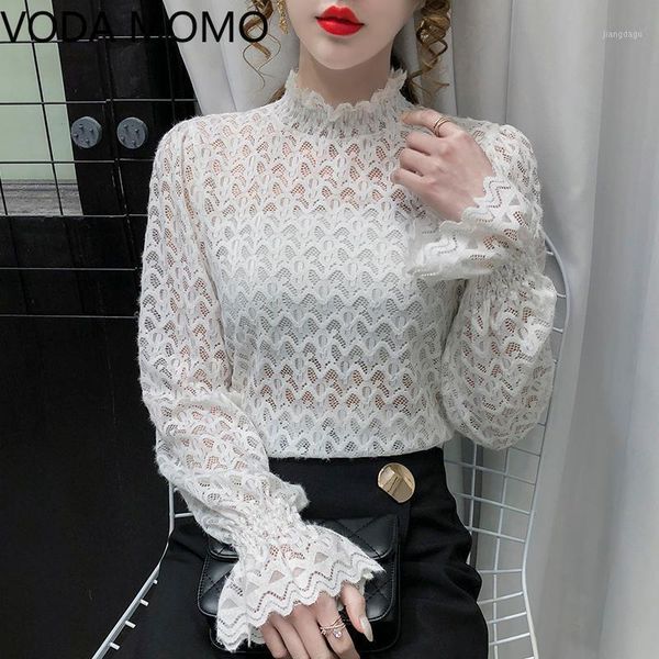 hollow out lace patchwork blouse female stand collar pullover long sleeve blusas ol slim solid shirt plus size women's blouses & shirts, White
hollow out lace patchwork blouse female stand collar pullover long sleeve blusas ol slim solid shirt plus size women's blouses & shirts, White