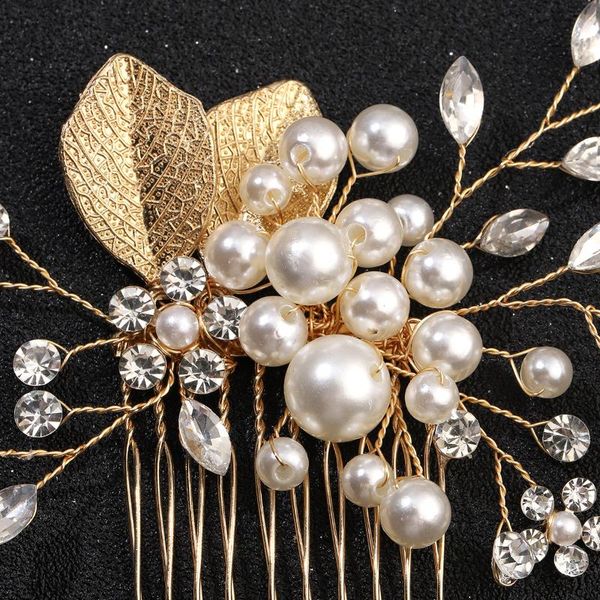 hair clips & barrettes ly bride gold leaf comb handmade exquisite pearl pins super fairy piece for women girls, Golden;silver
hair clips & barrettes ly bride gold leaf comb handmade exquisite pearl pins super fairy piece for women girls, Golden;silver
