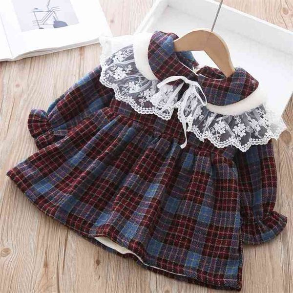 winter fleece kids dresses for girls lace collar plaid long sleeve princess dress korean cute toddler costume thickened vestidos 210715, Red;yellow
winter fleece kids dresses for girls lace collar plaid long sleeve princess dress korean cute toddler costume thickened vestidos 210715, Red;yellow