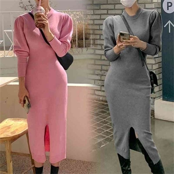 dress autumn and winter ladies slim round neck long sleeve knitted split women 210416, Black;gray
dress autumn and winter ladies slim round neck long sleeve knitted split women 210416, Black;gray
