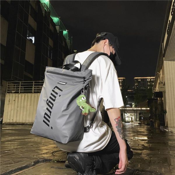 backpack men women cool reflect light female travel waterproof shoulder bags casual for teenage girls boy lapprint letters
backpack men women cool reflect light female travel waterproof shoulder bags casual for teenage girls boy lapprint letters
