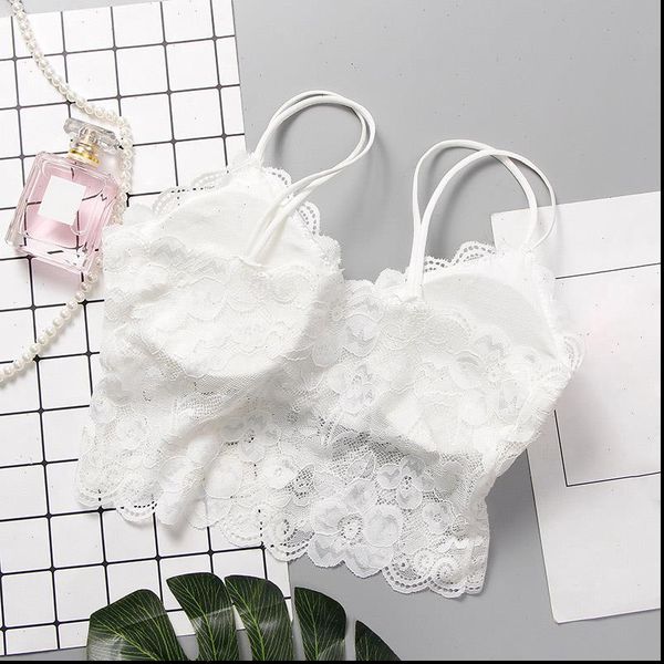 fashion womens camis women lace bra female strap bandeau summer breathable hsj88, White
fashion womens camis women lace bra female strap bandeau summer breathable hsj88, White